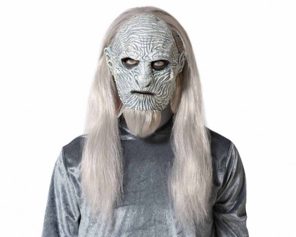 Maske toter Wanderer mit grauen Haaren
