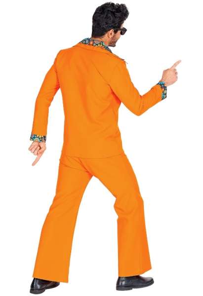 70er Herrenanzug orange mit Teilhemd