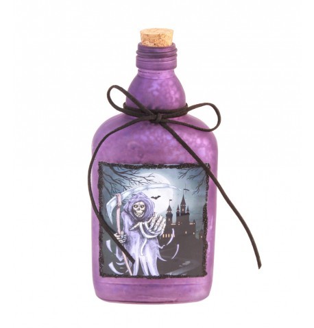 Glasflasche Gift, violett, ca. 19 cm