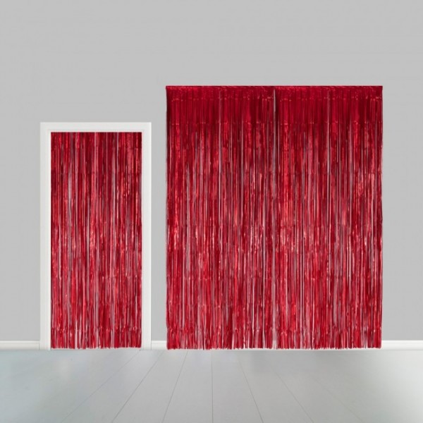 Folienvorhang rot, 1 m breit, 2.40 m lang