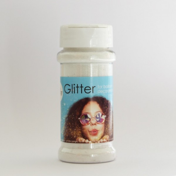 Glitter Dose, weiss, 100 g