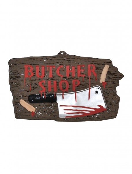 `Butcher Shop` Schild, ca. 42 x 24 cm