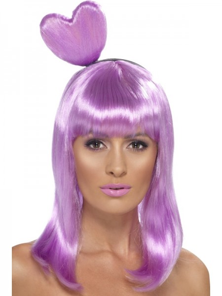 Candy Queen Perücke mit Haarreif, lila