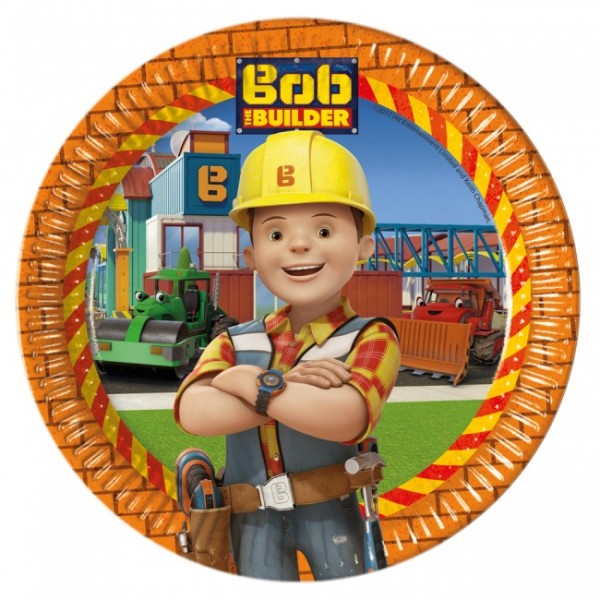 Bob der Baumeister Pappteller, 8 Stück