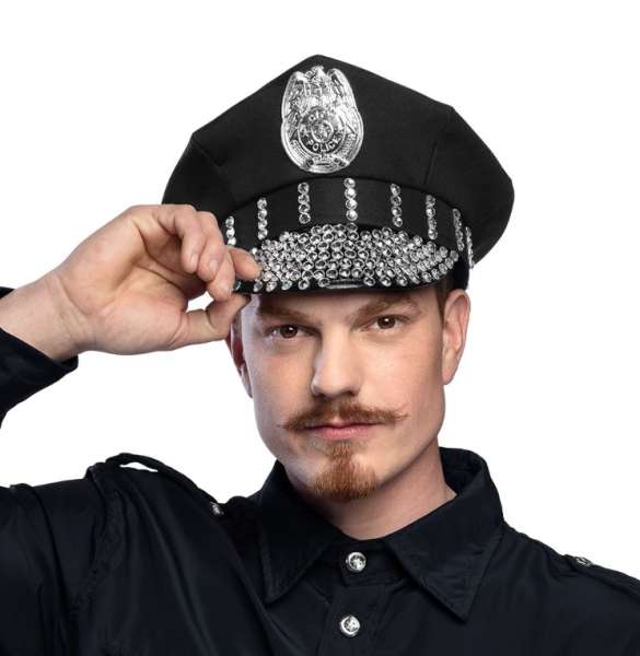 Mütze Polizei Rock, schwarz