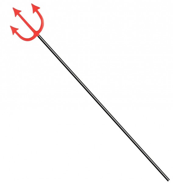 Dreizack rot mit schwarzem Stiel, ca. 120 cm