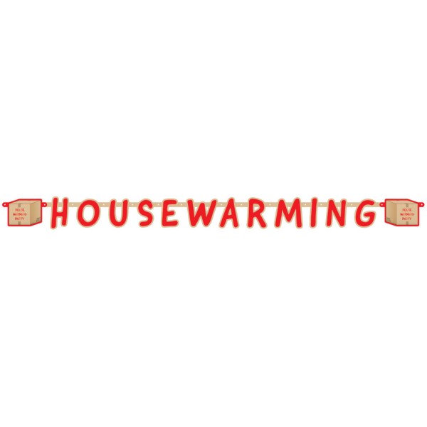 Housewarming Party Schrift-Girlande, 175 cm lang