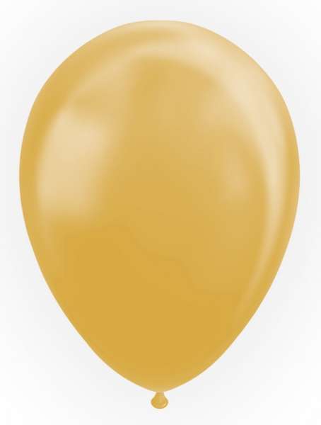 Latexballon gold metallic, ca. 30 cm, Packung zu 25 Stück, (unaufgeblasen)