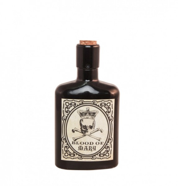 Glasflasche Black Poison, ca. 19 cm