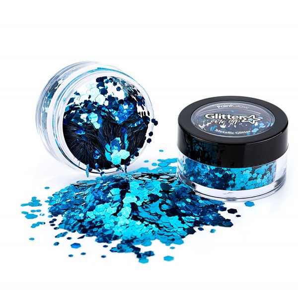 PaintGlow Metallic Chunky Glitter, Dose zu 4 g, metallic blau