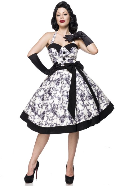 Damenkostüm Vintage Swing Kleid schwarz/weiss