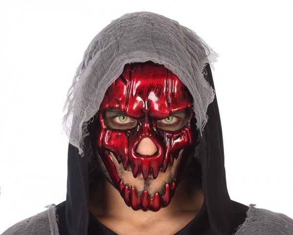 Skelett Maske, rot