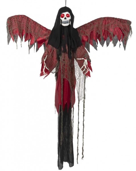 Hängedeko Flying red Reaper mit beleuchteten Augen, ca. 198 cm lang