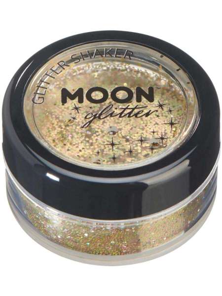 Moon Holographic Glitter Shaker, gold