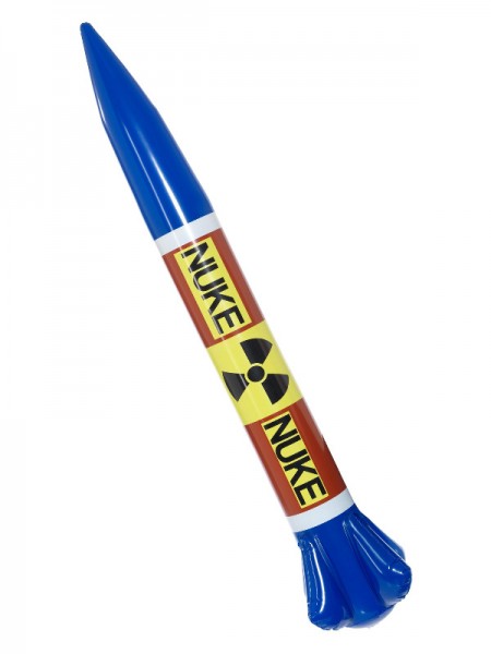 Nuklear Rakete, farbig, aufblasbar, ca. 87x13cm