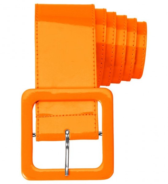 80er Jahre Neon Gürtel, orange, ca. 115cm