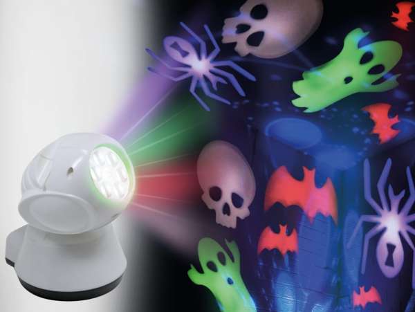 LED Projektor mit Halloween- & Weihnachtssujets