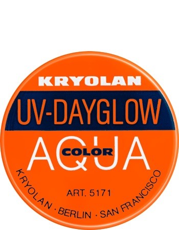 Kryolan Aquacolor Leuchtfarben kleine Dose UV-orange