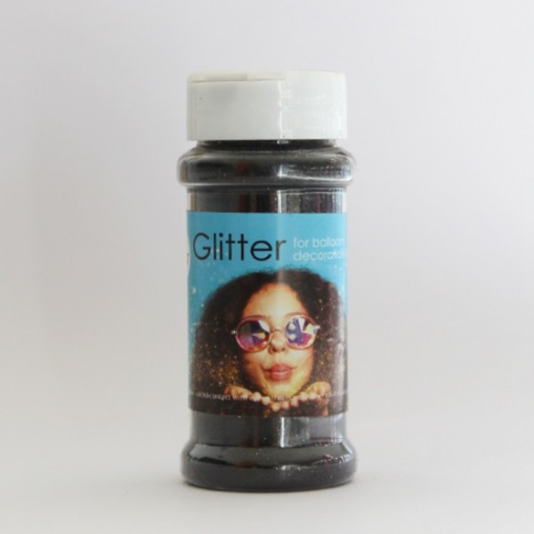 Glitter Dose, schwarz, 100 g