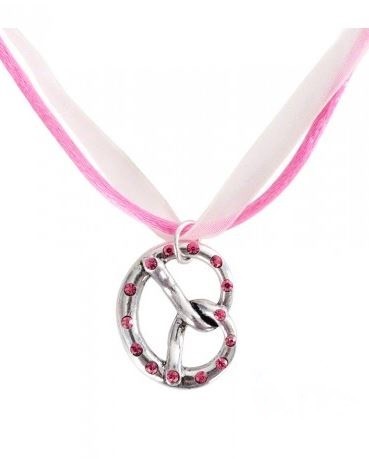 Halsband mit Brezn-Anhänger pink