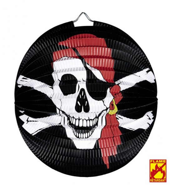 Piraten Lampion, aufgefaltet ca. 25 cm Durchmesser