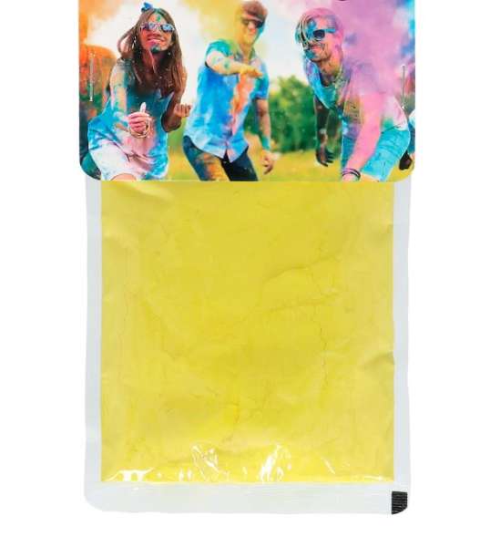 Holi-Farbpulver, Beutel zu 70 g, gelb